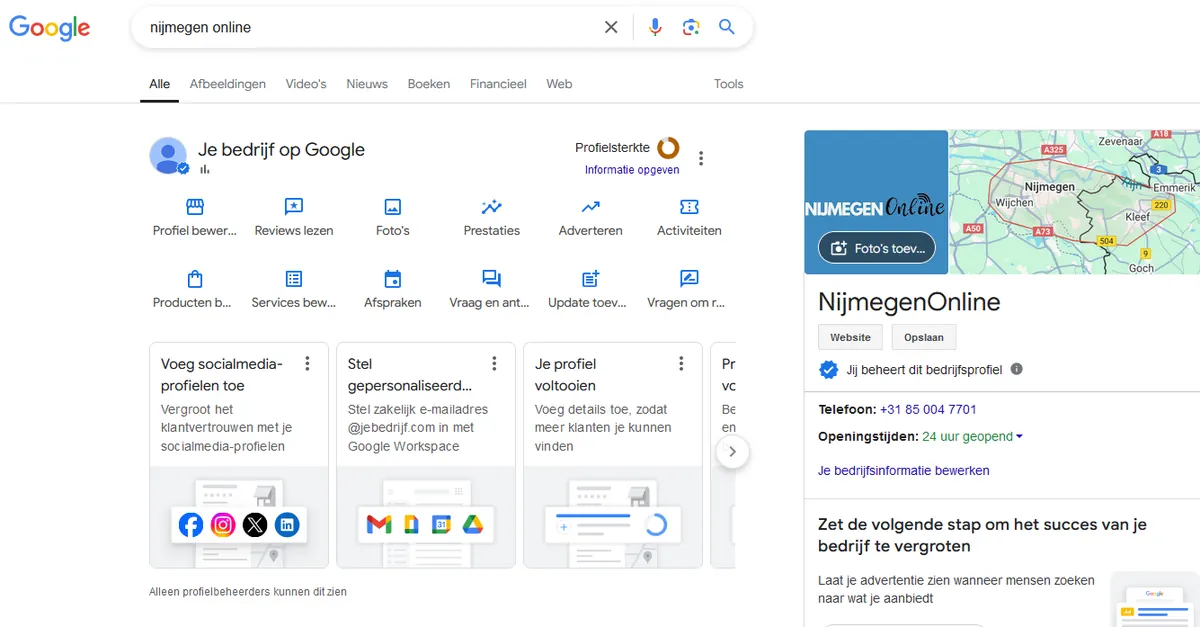google mijn bedrijf voor nijmegenonline