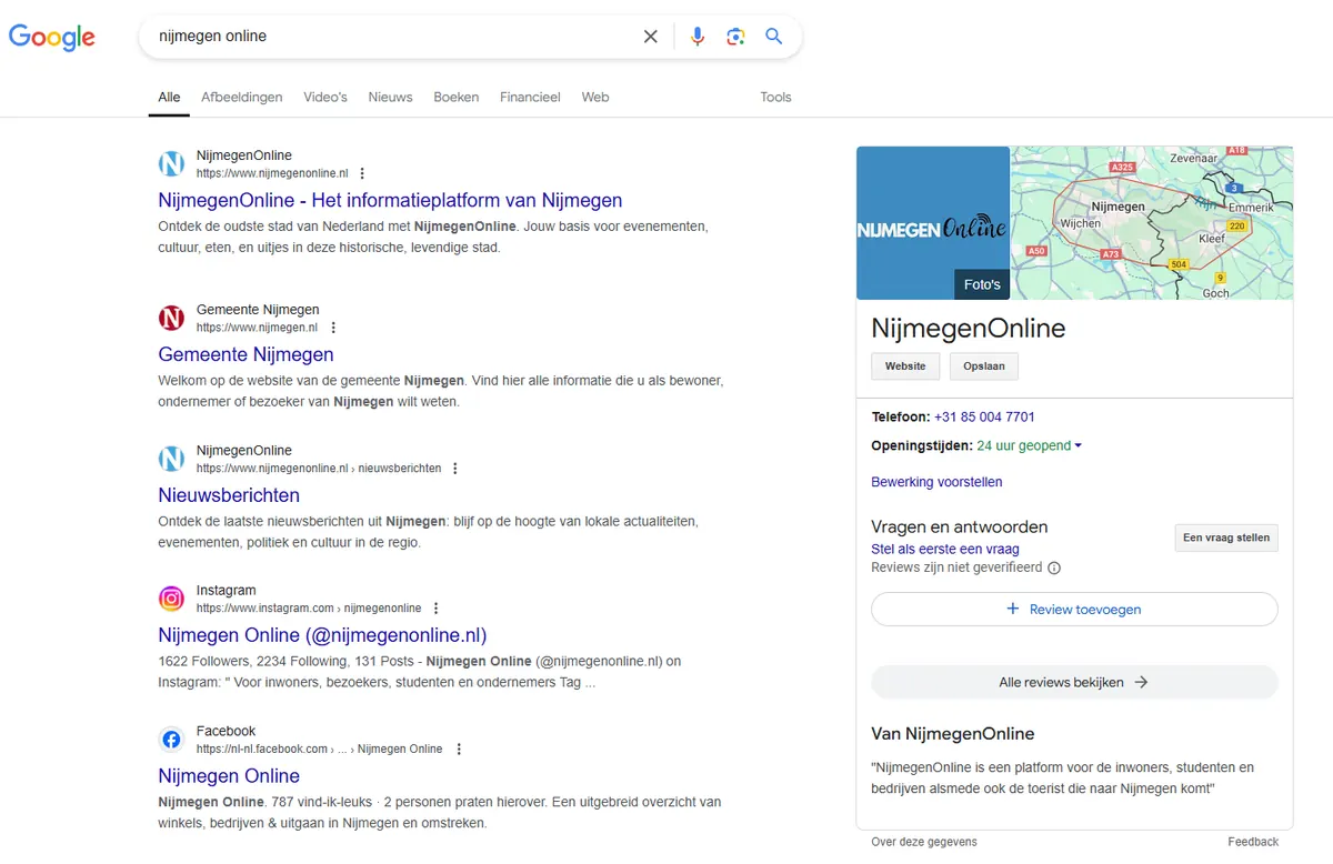 Nijmegenonline op google