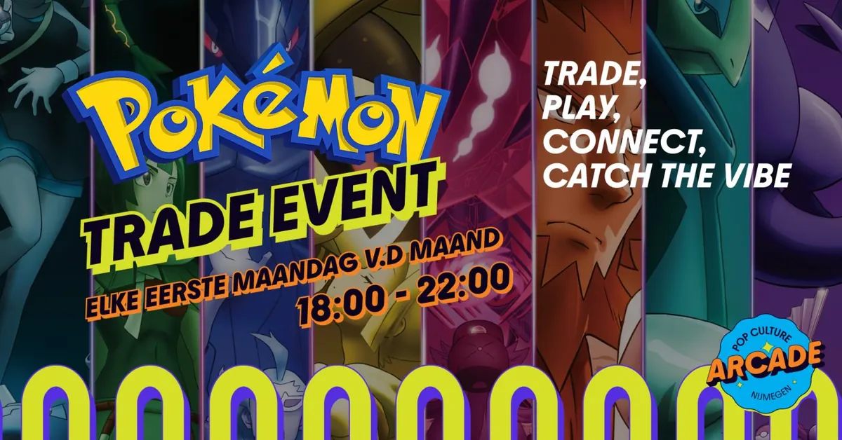 Pokémon trade night bij Pop Culture Arcade