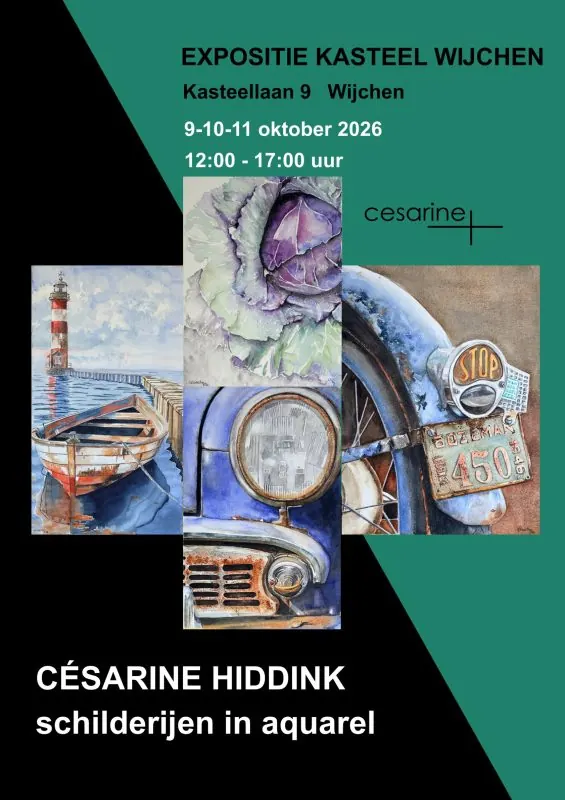 Solo-expositie Aquarellen van Cesarine in Kasteel wijchen